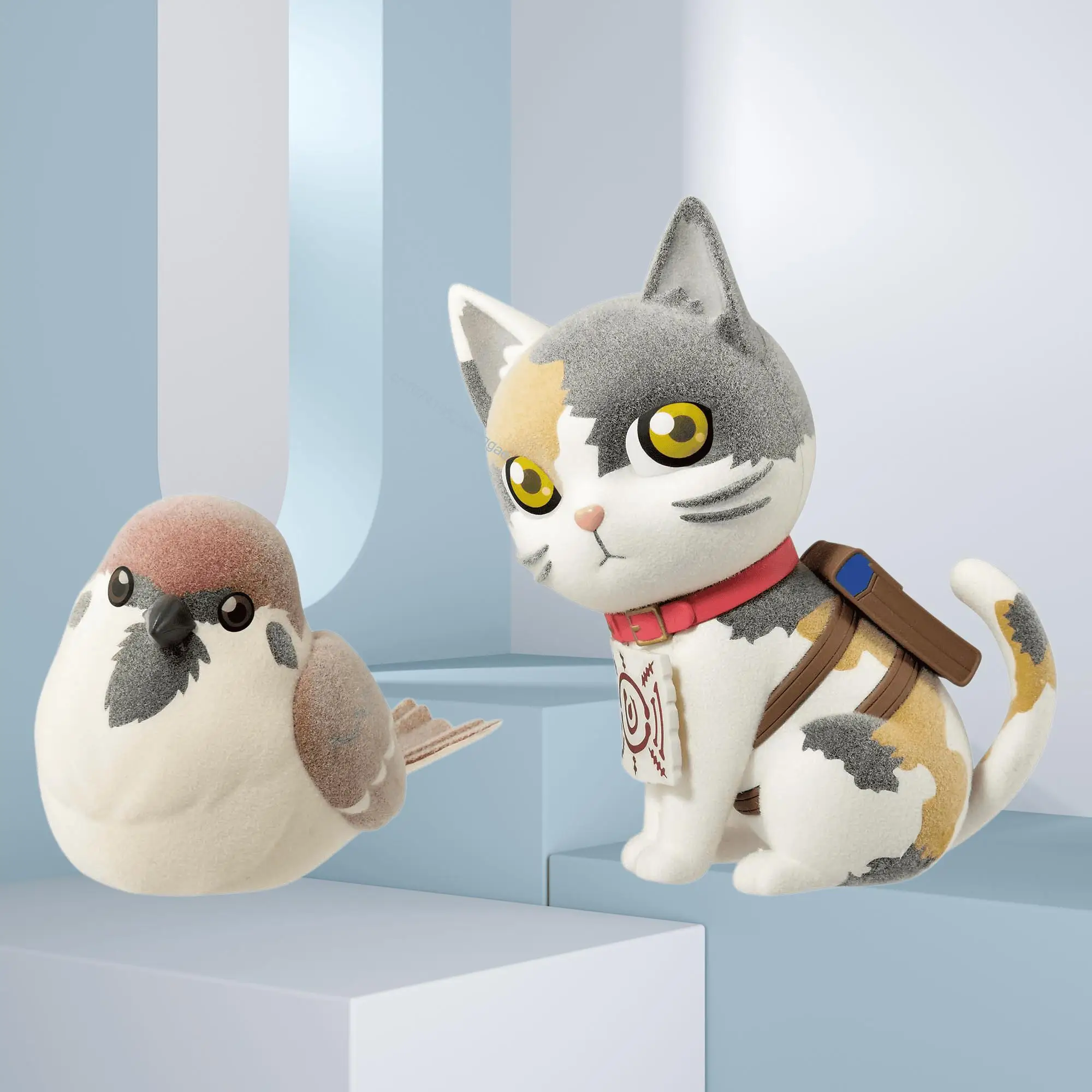 Фото Оригинальные фигурки Bandai Demon Slayer: Kimetsu no Yaiba Fluffy Puffy Chuntaro & Chachamaru, аниме-модели, игрушки, подарки, в наличии №4