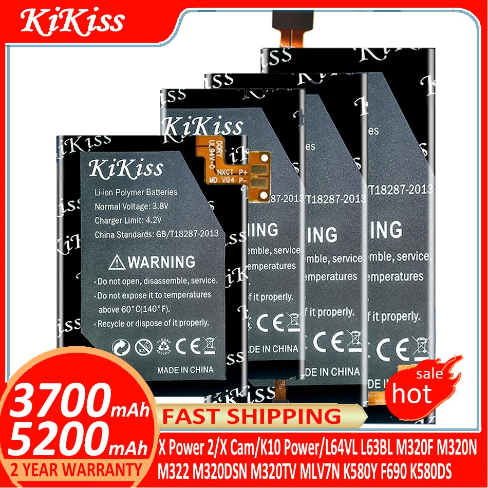 

Battery for LG X Power 2 II/Power2/X Cam X-Cam/K10 Power/L64VL M320F M320N M322 L63BL M320DSN M320TV MLV7N K580Y F690 K580DS