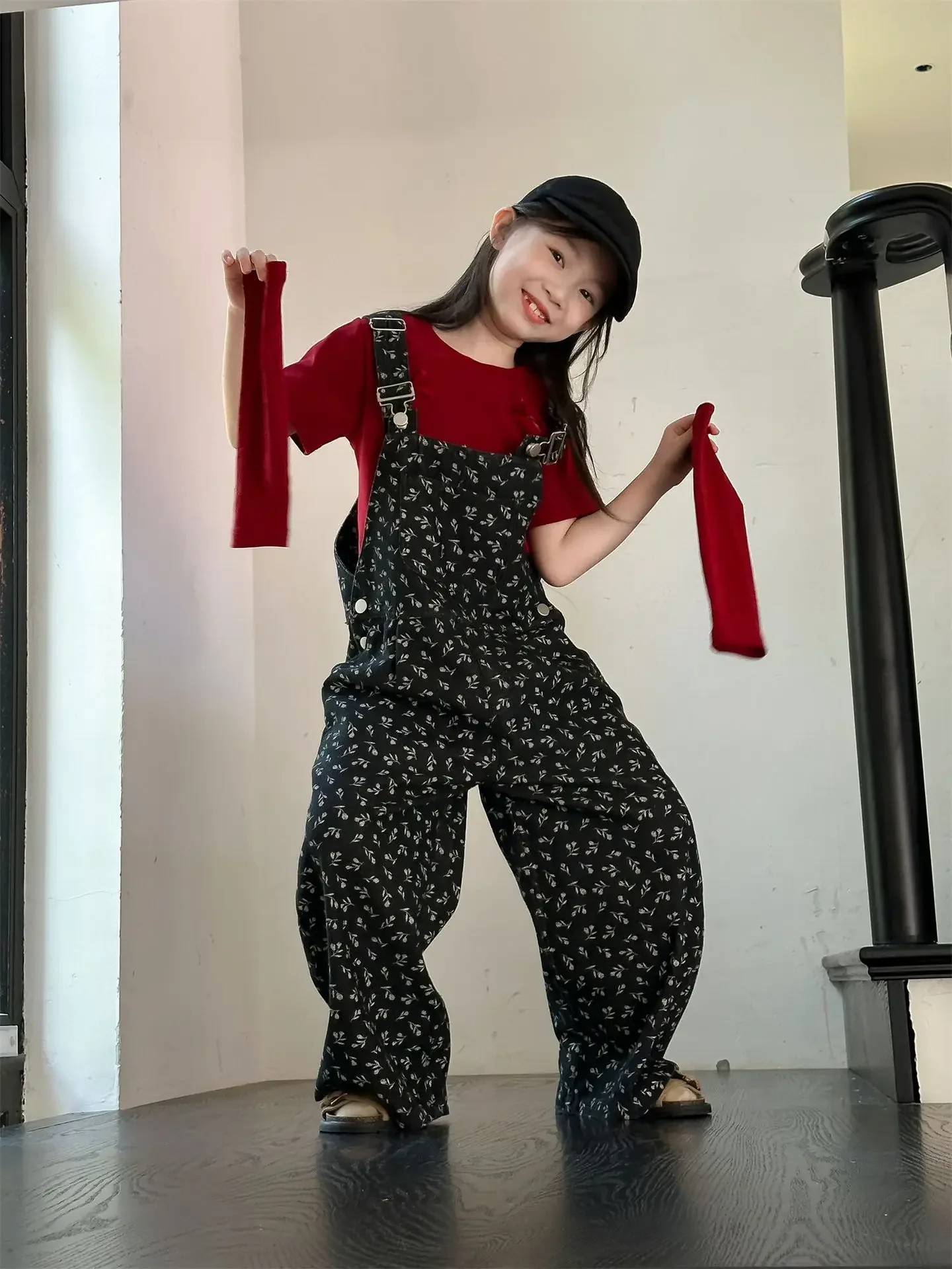 Детский хлопковый комбинезон модный Удобный Повседневный в Корейском стиле для