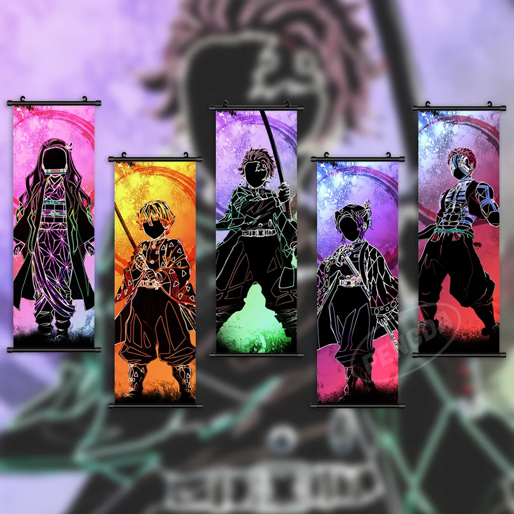 

Настенный плакат для украшения дома, аниме рисунок на холсте, рассекающий демонов, для гостиной
