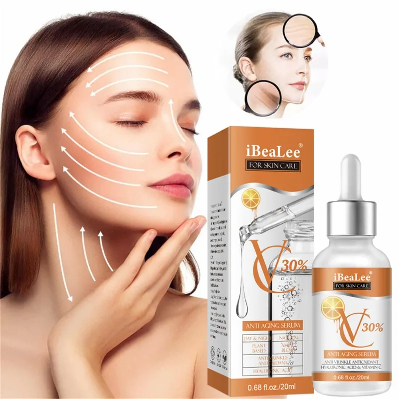 

Anti-aging Vitamin C Serum Get Rid of Acne Marks Shrink Pores Fade Fine Lines Moisturize Brighten Skin Tone Facial Essence 20ml