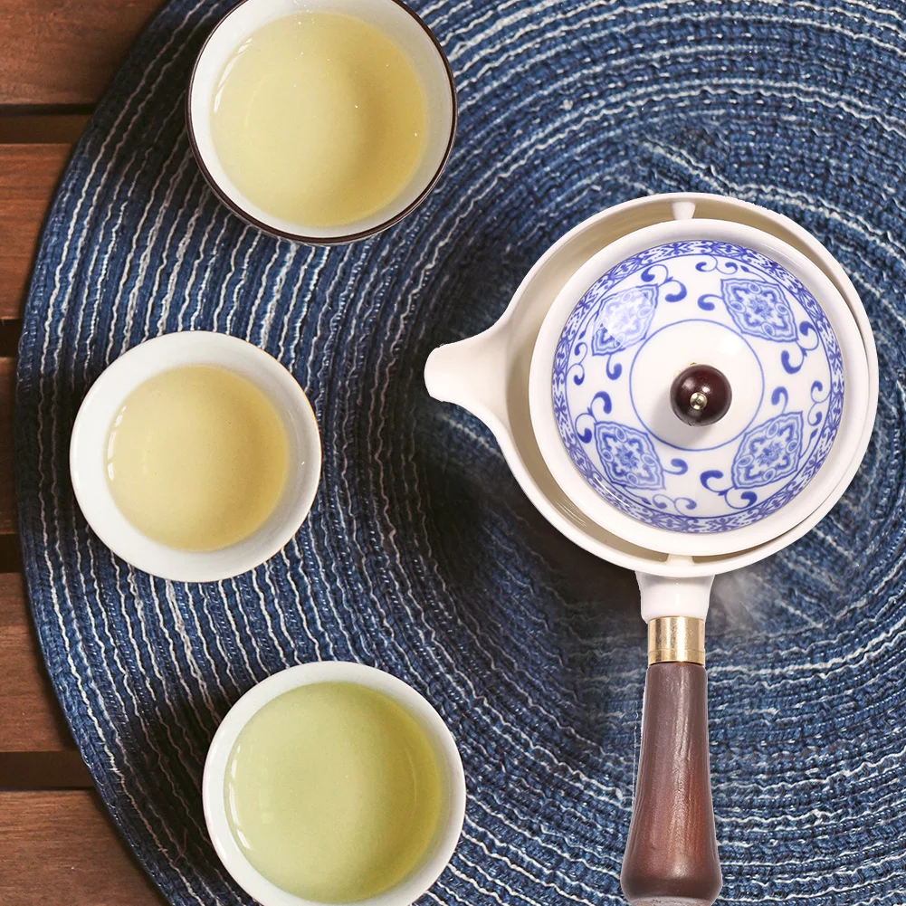 Китайский Гонг фу Чайный набор вращающийся на 360 градусов керамический чайный