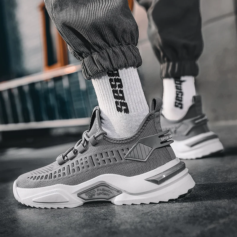 Men Running Shoes Non-slip Shock Absorption Lightweight Sneakers Tennis Shoes Male Comfortable Casual Shoes