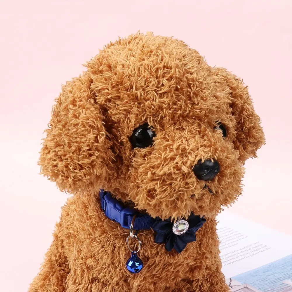 Ошейник для собак клетчатый бант разноцветный аксессуар домашних животных в