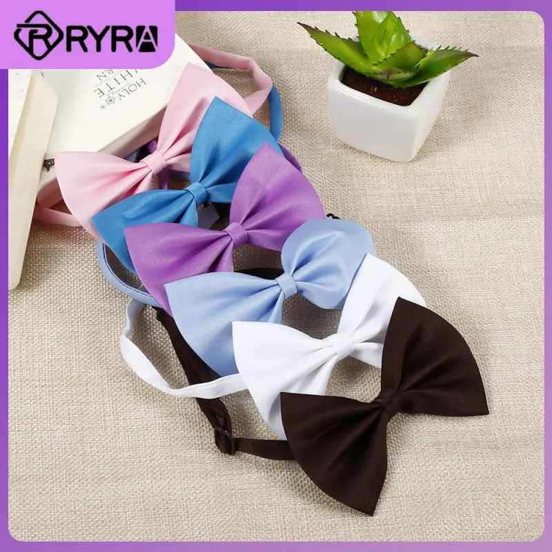 

50pcs Decorate Strap For Cat Collar Solid Color Puppy Necktie Bow Tie Colorful Ties Collar Dog Pet Supplies Puppy Bow Ties