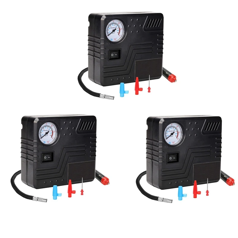 

Портативный воздушный компрессор 3X, насос 150 Psi-Dc 12V, автомобильный насос для накачки шин с аналоговым дисплеем