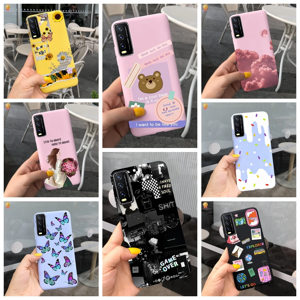 

Задняя крышка для Vivo Y20g Y20t, ярко-розовая задняя крышка из ТПУ для VivoY20g Vivo Y20g Y20t