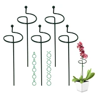 plant supports stakes metal tomato plant support frame garden stakes with fixing clip single stem plant cage ring for flowers
