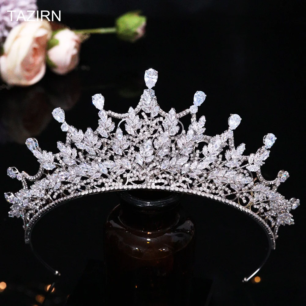 

Luxury 3A Cubic Zirconia Multi-layered Tiaras and Crowns for Women Princess Wedding Bridal CZ Headpiece Prom Party Hair Jewelry
