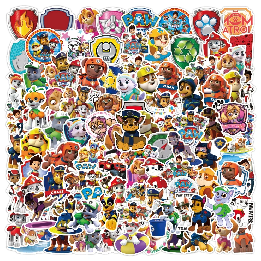 Наклейки Детские Щенячий патруль 10/30/50/100 шт.