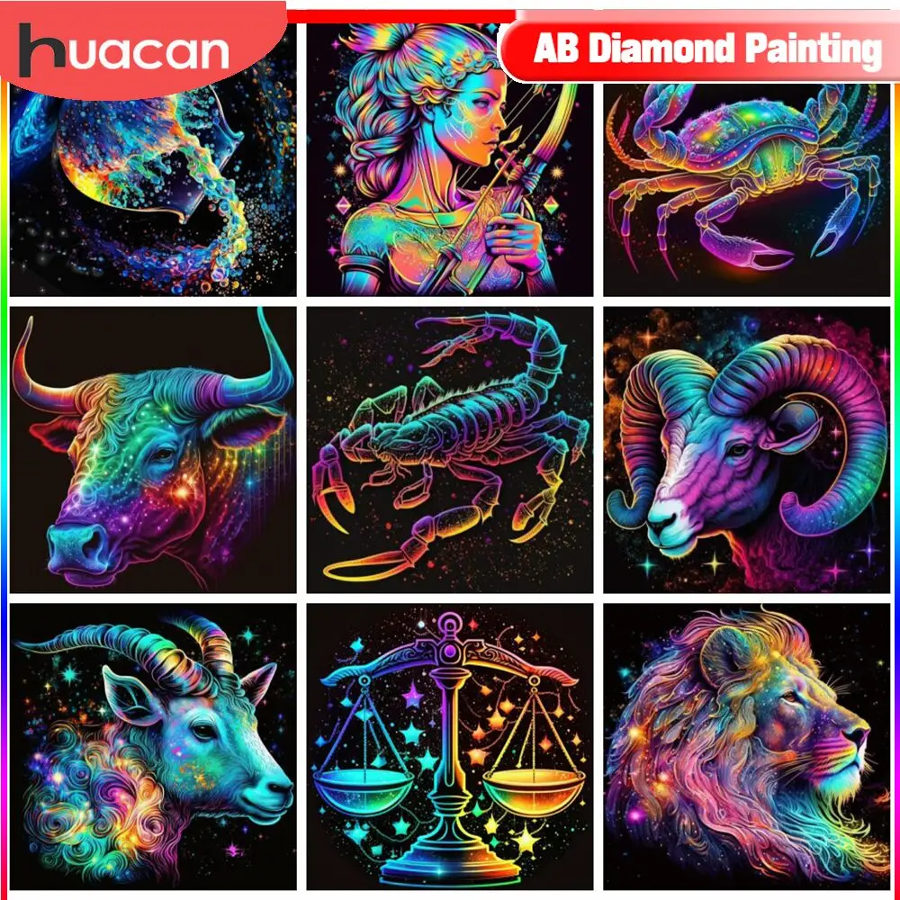 Алмазная живопись HUACAN Horoscope AB Drill мозаика фантазия звездная ночь декоративные