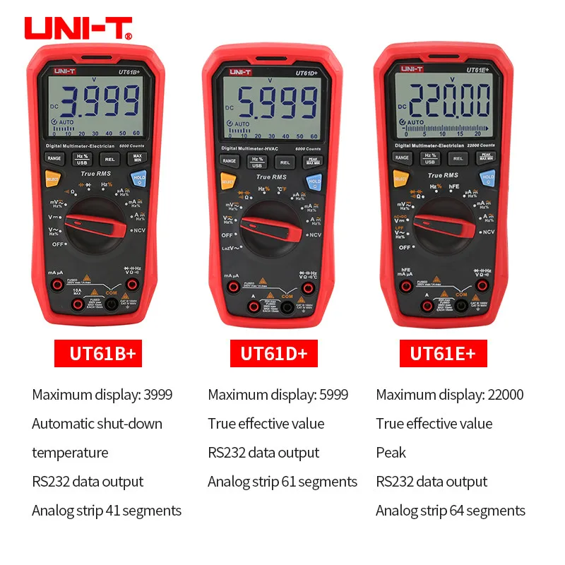 UNI-T мультиметр Цифровой UT61E Plus 22000 отсчетов USB Передача данных Автоматический