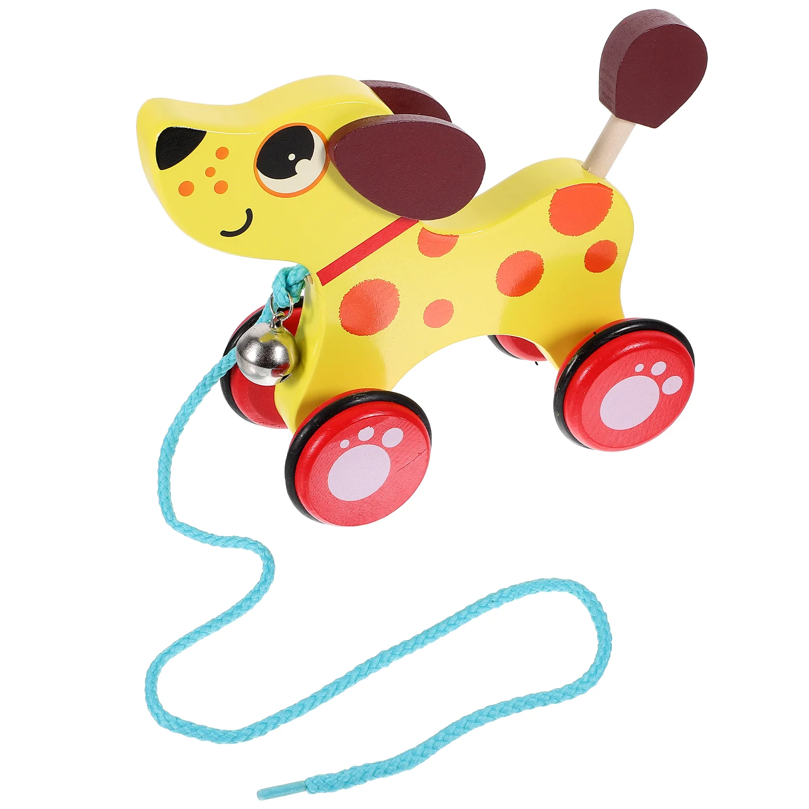 

Деревянная игрушечная машинка в форме животного, игрушка для начинающих ходить, обучающая тянущаяся машинка, игрушка