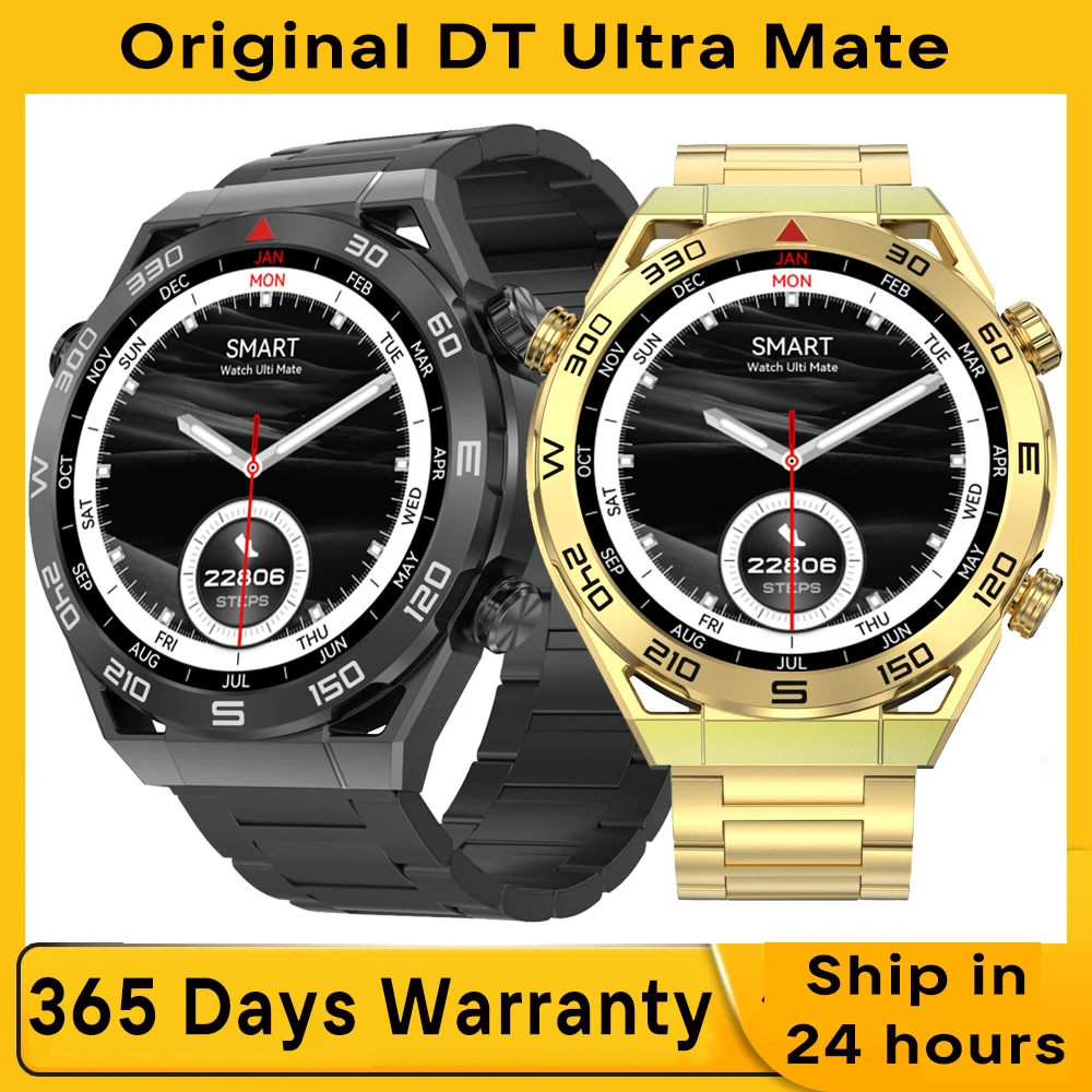 

New DT Ultra Mate Smart Watch Men 1.5'' HD BT Call Compass GPS Route Tracker NFC ECG IP68 Waterproof 100+ Sports SmartWatch