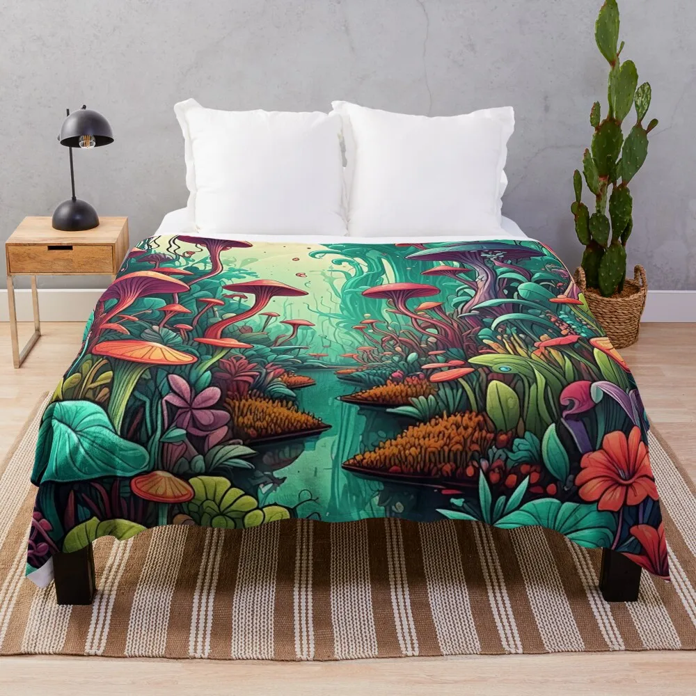 Одеяло Инший мирный лес забавный подарок одеяла украшения для диванов волосатые