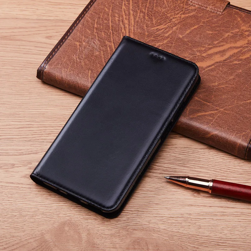 Natural Leather Wallet Case For BV9900E BV9900 BV9800 BV9700 BV9600 BV9500 BV9300 BV9200 BV9100 Magnetic Closed 3 Card Cover