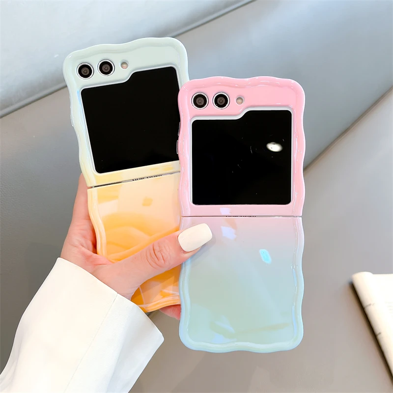 Корейский силиконовый складной чехол для телефона с волнистым краем и