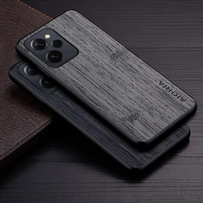 Case for Poco X5 Pro coque bamboo wood pattern