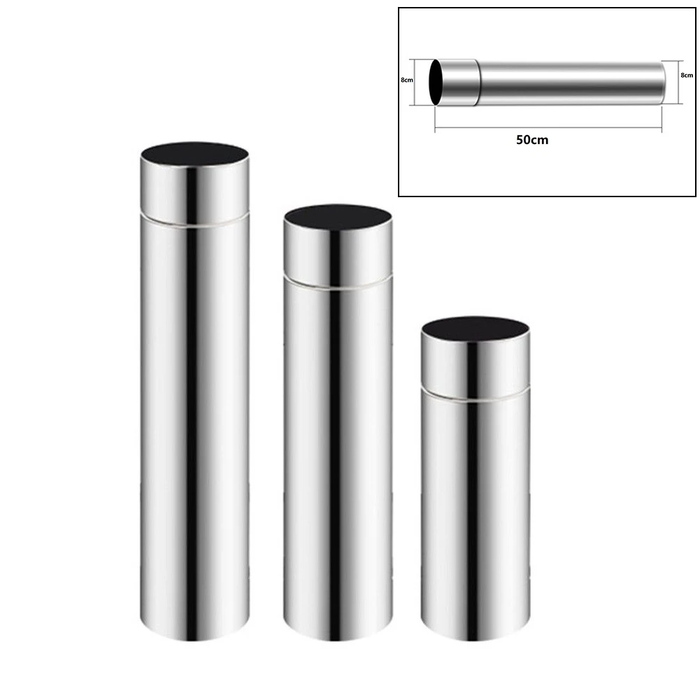 

1 Pc Pipe Chimney Flue Stainless Steel 80mm*50cm Exhaust Pipe Gas Water Heater Hose Liner Multi Fuel Pipe Rigid