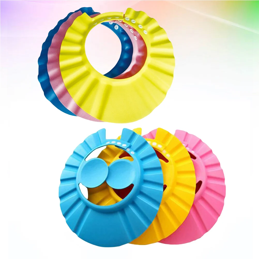 

6PCS Adjustable Baby Bath Shampoo Shower for Infant Child Newborn (Pink + Blue + Yellow)