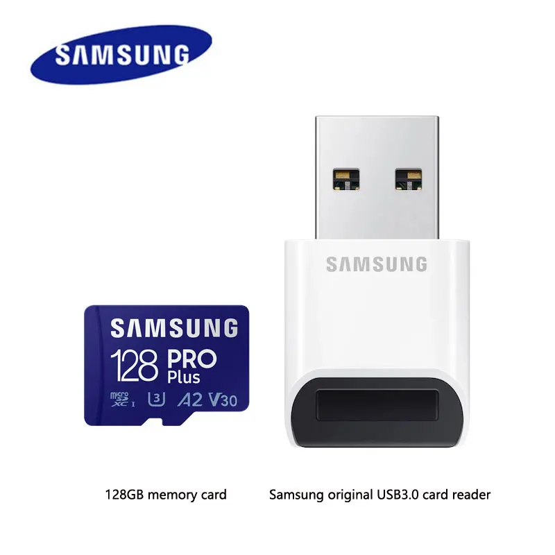 

Original SAMSUNG Pro Plus MicroSD Card 128GB 256GB 512GB U3 A2 V30 C10 4K 160MB High Speed MicroSDXC Memory TF CARD With Adapter