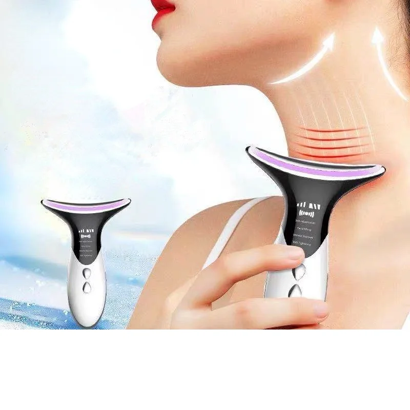 

Neck Anti Wrinkle Face Lifting Beauty Device LED Photon Therapy Skin Care EMS Tighten Massager Reduce Double Chin WrinkleRemoval