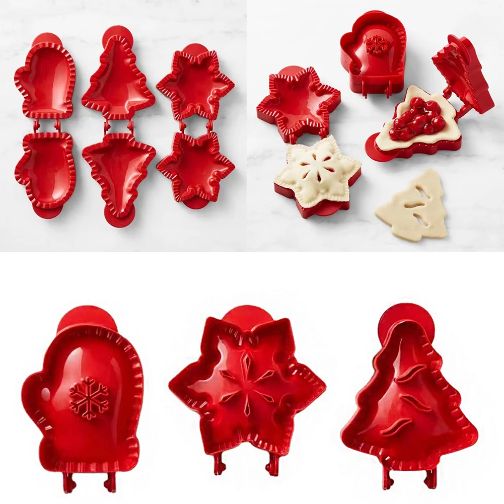 

Christmas Mittens Apple Pie Dough Mold Dough Presser Pocket Pie Molds Cookie Baking Moulds Navidad Gift DIY Baking Biscuit Mould