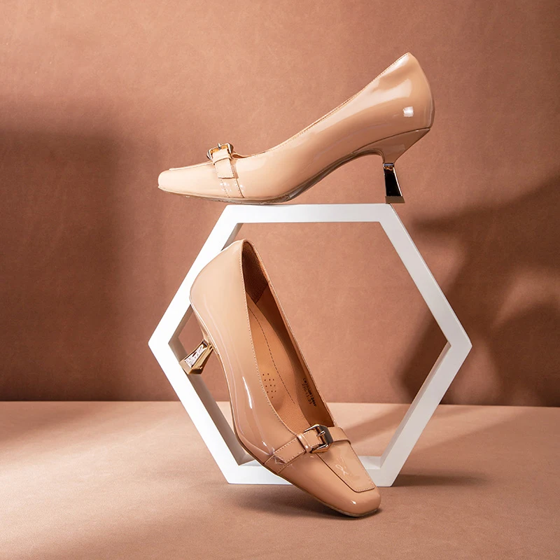 

Женские кожаные туфли на высоком каблуке, многофункциональные туфли из воловьей кожи с квадратным носком, на весну, 2023