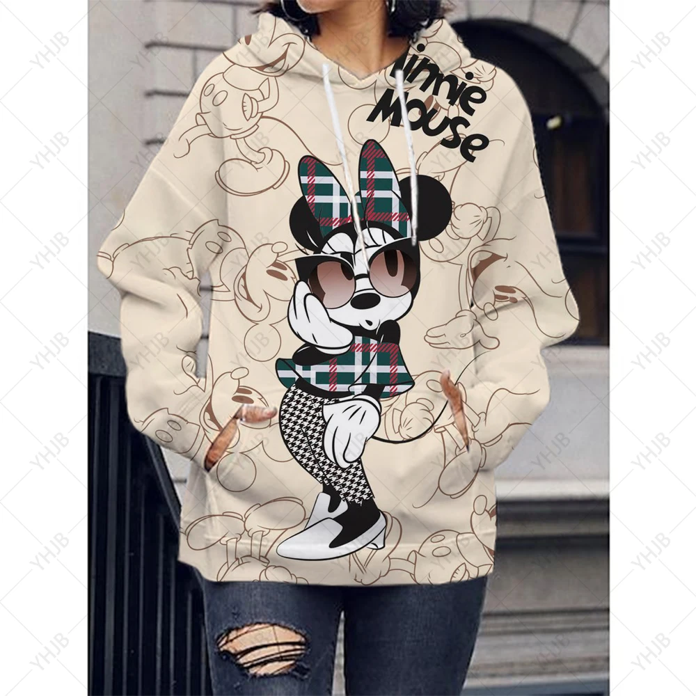 

Disney Mickey Mouse Hoodies Boy Girl Sweatshirt Spring Women Anime Hooded 3D Print Tops Autumn Harajuku Women Oversized Streetwe