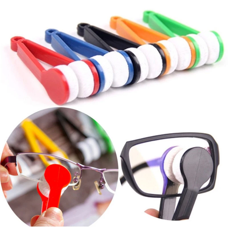 5Pcs Mini Glasses Cleaning Rub Eyeglasses Sunglasses Spectacles Microfiber Cleaner Brushes Wiping Tools Portable Screen Cleaner