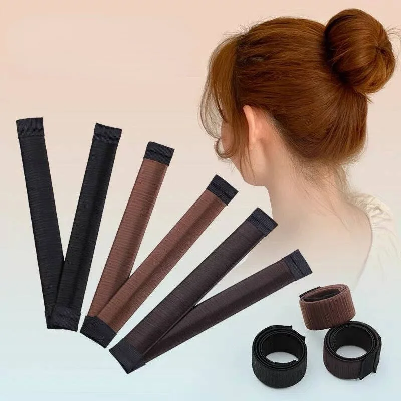 

Lady Girl Hair Accessories Sweet French Dish Made Hair Band Ball Twist Magic DIY Tool Bun Maker Synthetic Donuts Bud Head Band