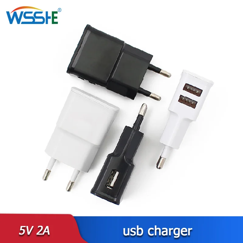 

5V 2A USB Charger 1 Port Chargers Cell Phone EU Plug Power Adapter Wall Charging For Iphone 11 12 13 Pro Max Samsung Xiaomi