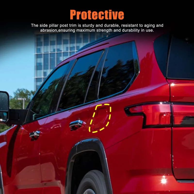 Для Toyota Sequoia 2023 2024 ABS углеродное волокно автомобильный Топливный бак декоративная