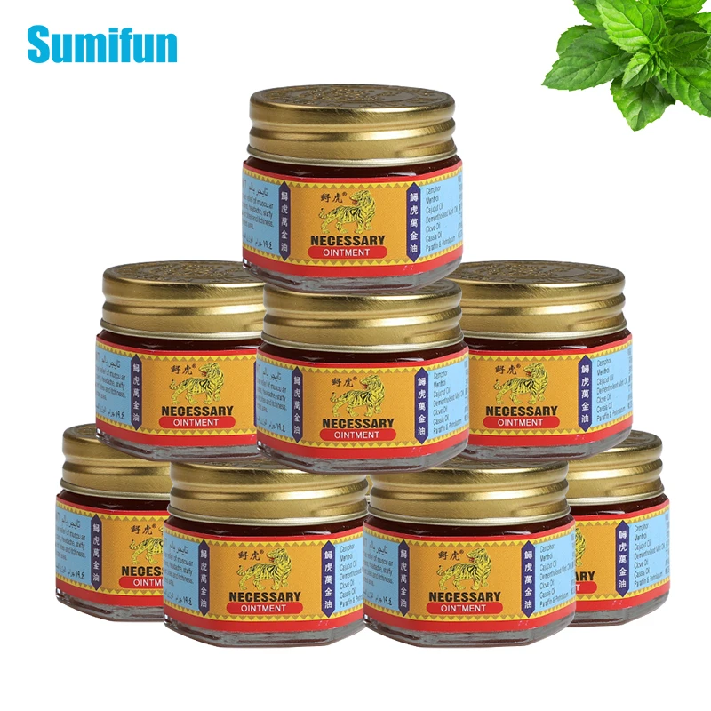 

10pcs 100% Original Red Tiger Balm Ointment Thailand Painkiller Muscle Pain Relief Cream Soothe Itch Refresh Plaster 19.5g