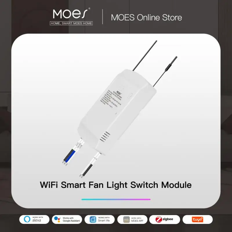 

CORUI Tuya WIFI Smart Fan Light Switch RF433 Smart Life Switch Module 3 Speed Adjustable Fan Switch Support Alexa Google Home