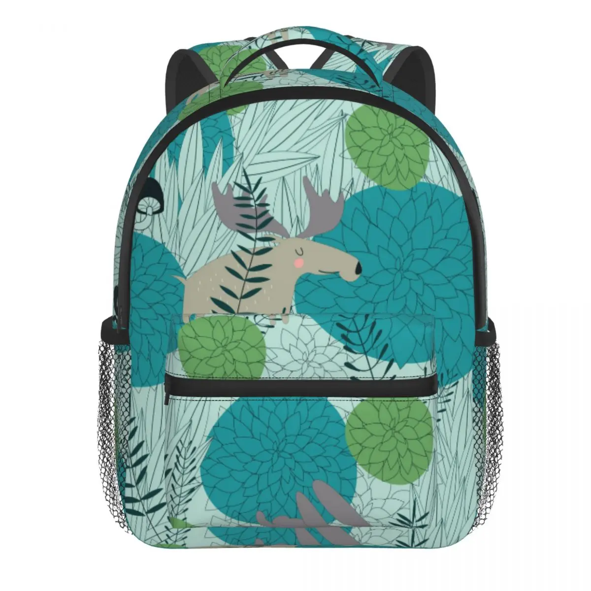 Cute Antelope And Cat In Forest Kids Backpack Toddler School Bag Kindergarten Mochila for Boys Girls 2-5 Years