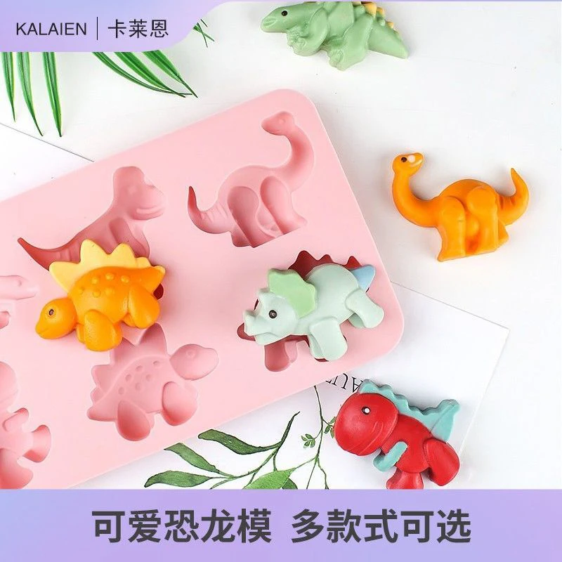 

1 Piece Ice Tray Baking Dinosaur Chocolate Fondant Jelly Pudding Silicone Mold Confectionery Equipment Handmade Soap Diy Kitchen