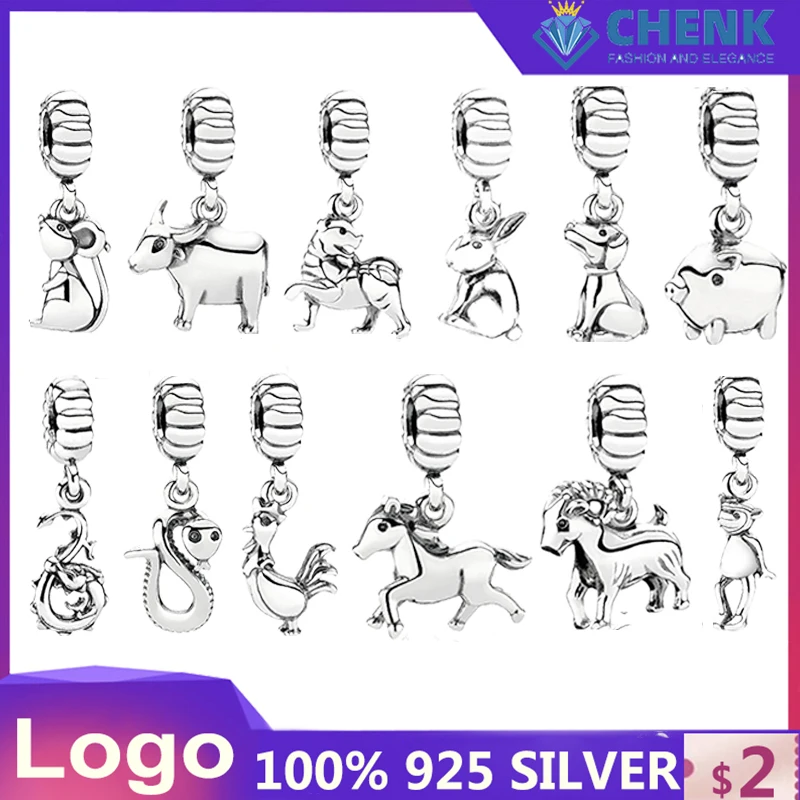 B70 Sterling Silver Pendant S925 Charm With Logo Animal Cute Girl'S Holiday Lover Birthday Gift Suitable For Original Pendants