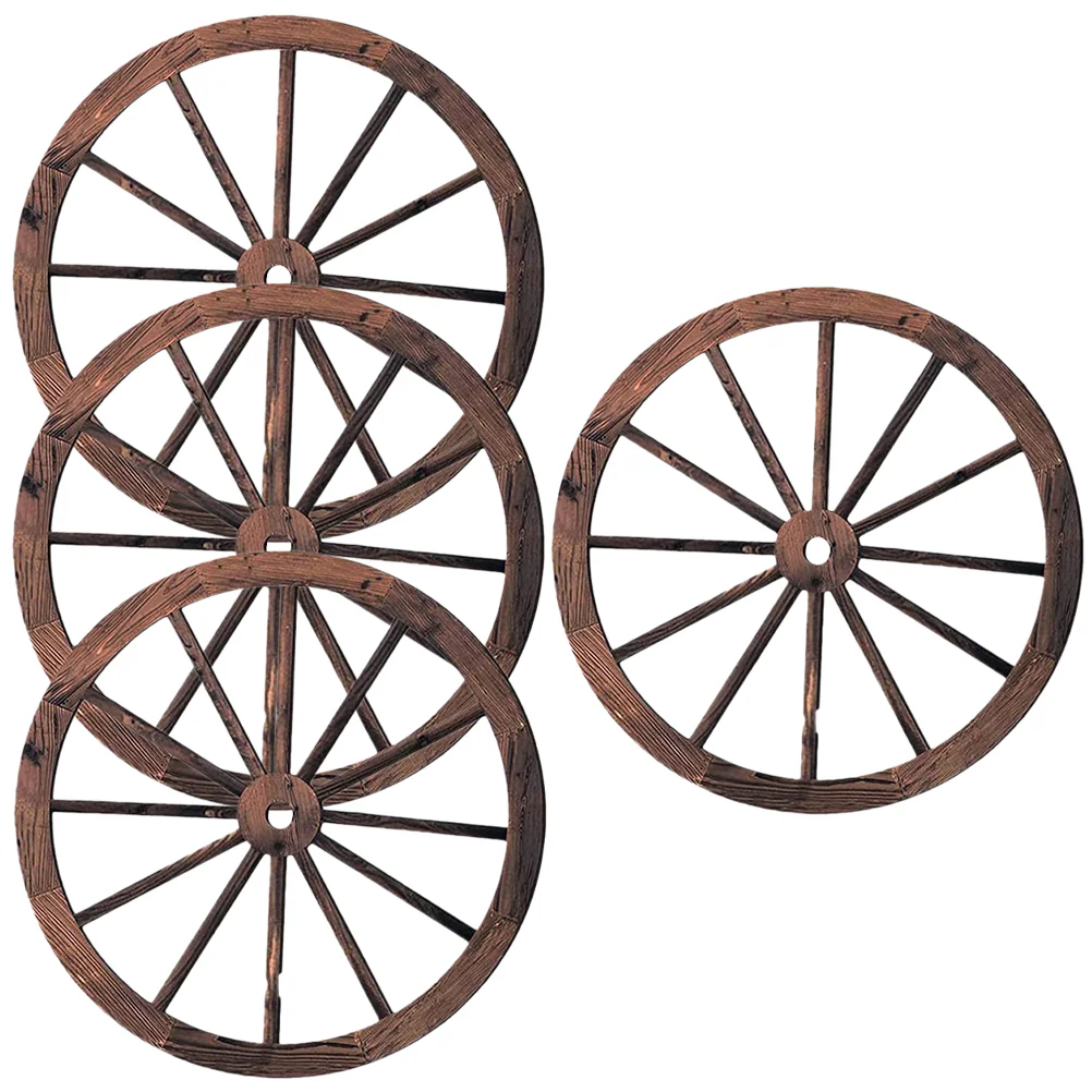

4 шт. винтажные деревянные подвесные украшения для колес, настенное крепление, подвеска для помещений