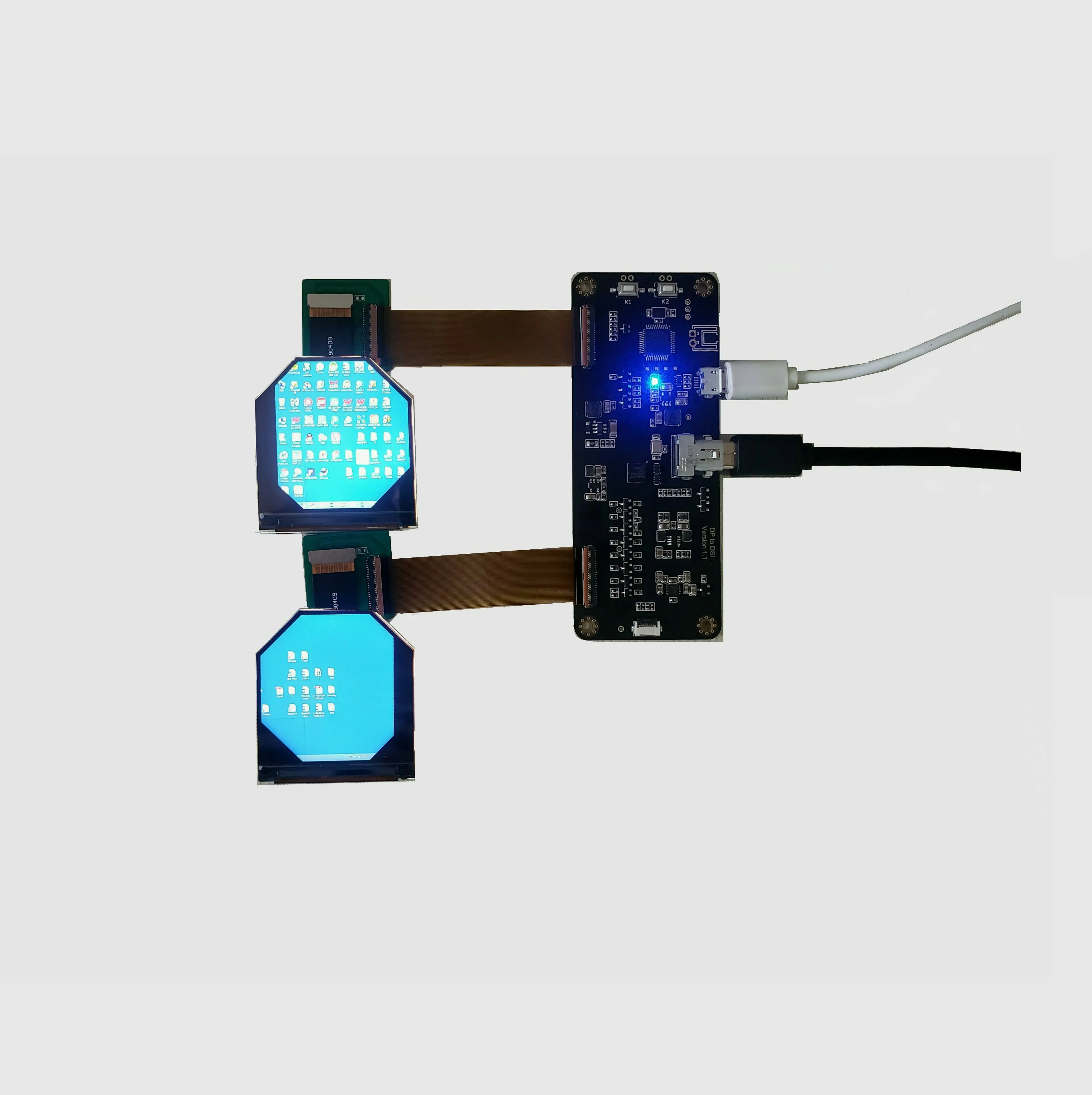 

1600x1600 resolution 2.1 inch display TFT full color mini dp to mini dp cable display driver boards dual display type