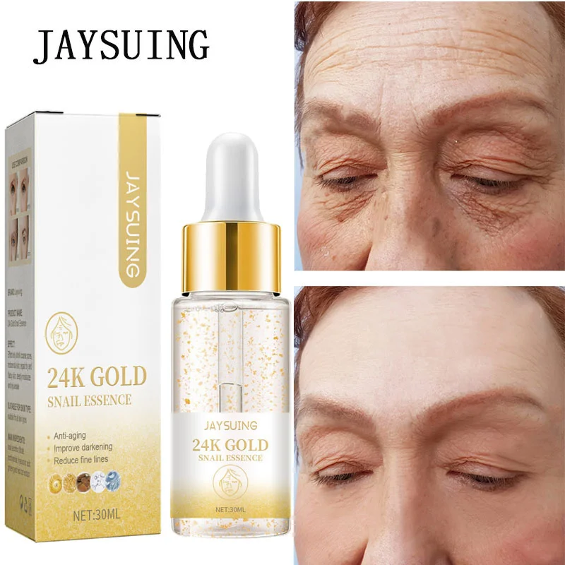 

24k Gold Wrinkle Remover Face Serum Lifting Firming Fade Fine Lines Anti-aging Essence Whitening Brighten Moisturizing Skin Care