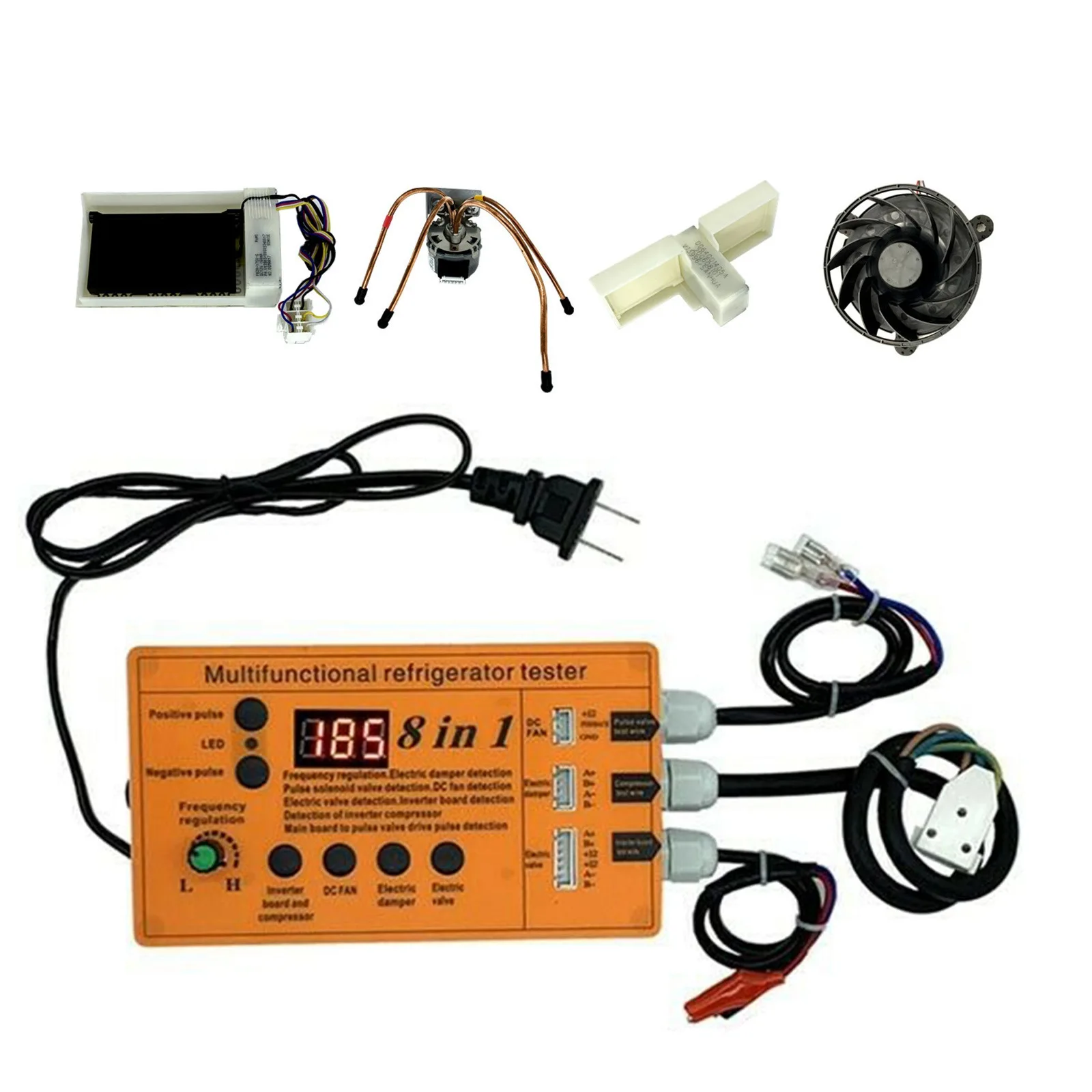 

8 In 1 Inverter Refrigerator Detector Pulse Solenoid Valve Tester Screen Display