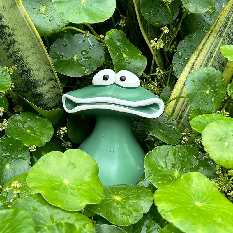 Статуя лягушки из смолы статуи с большим ртом водонепроницаемые ручной работы