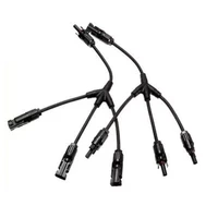 1 pair 3 branch solar panels connector parallel connection branch 1 to 3 type male female solar system accessories