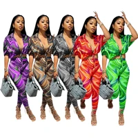 shirt long pants sportsuit matching set streetwear tracksuit clothes for women outfit casual women print two piece set