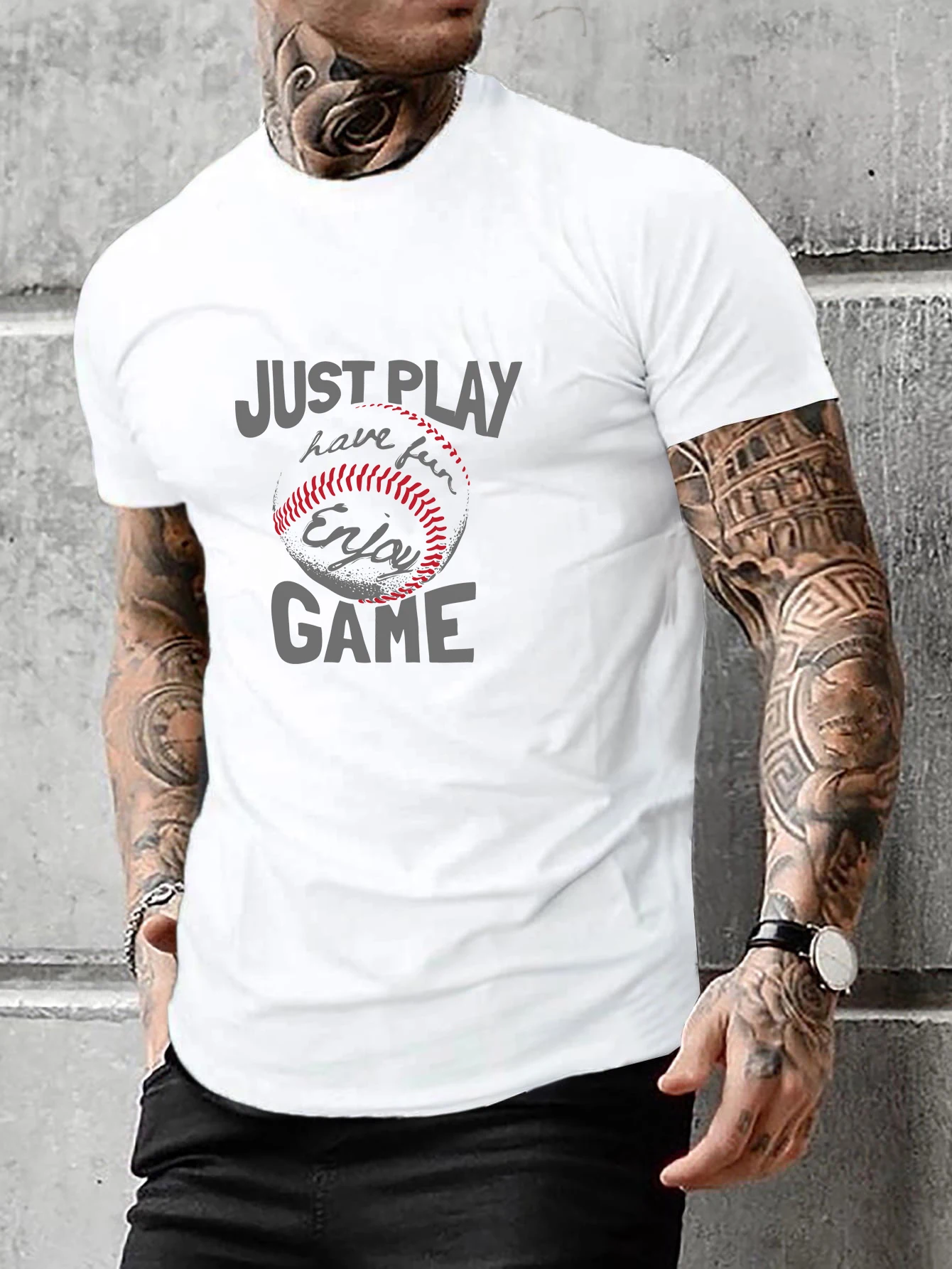 

Summer New Baseball Print Men's T-Shirt Luxury Brand Cotton T Shirt Free Shipping Streetwear Vintage Top Oversized Men Tees