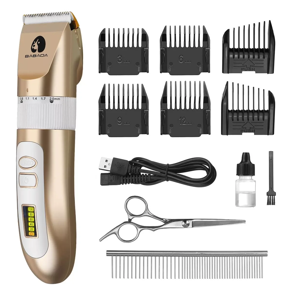 

Professional Pet Clipper Dog Hair Clippers Grooming (Pet//Dog/Rabbit) haircut Trimmer Shaver Set Pets cordless Rechargeable