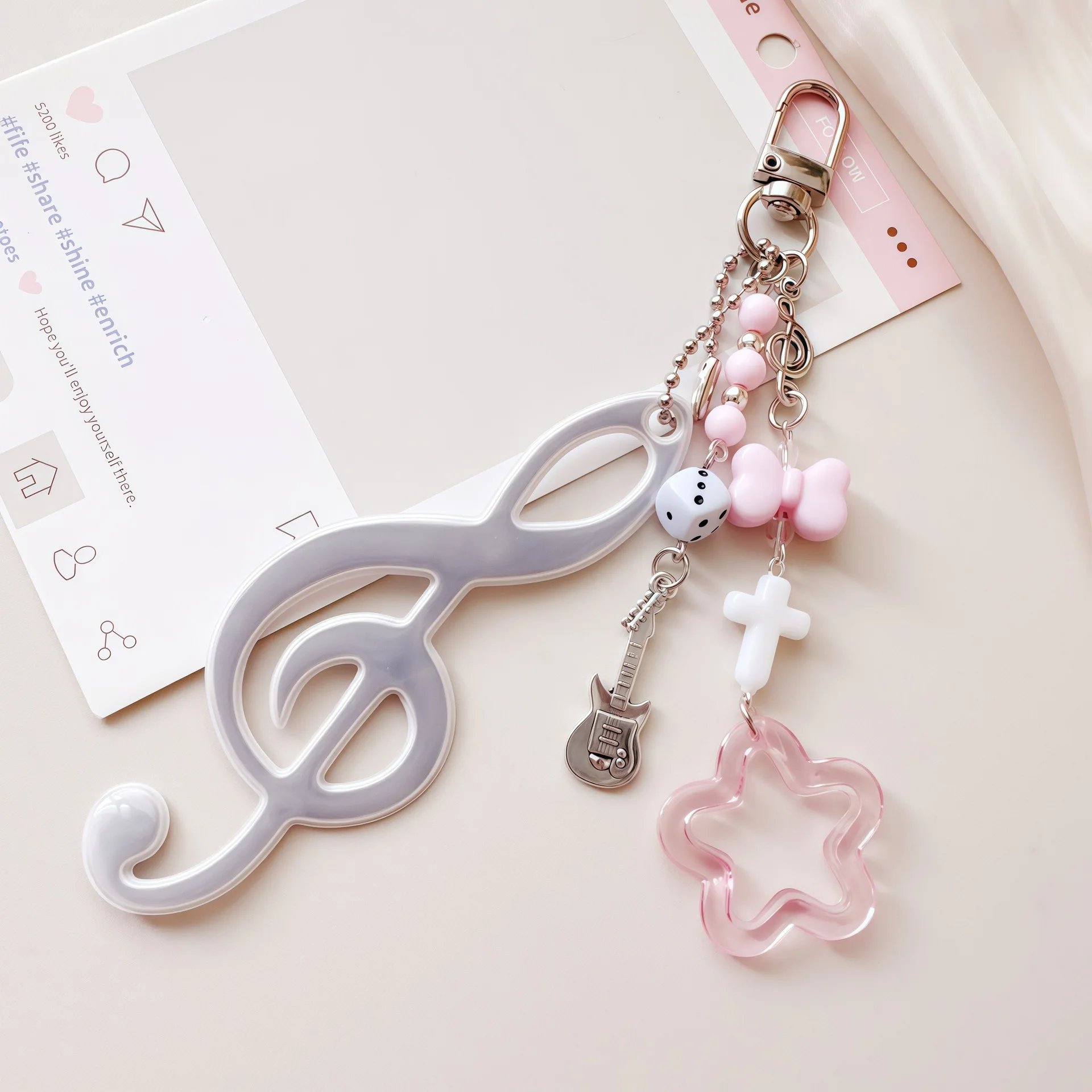 

Музыкальный нот брелок Kawaii Ins Style