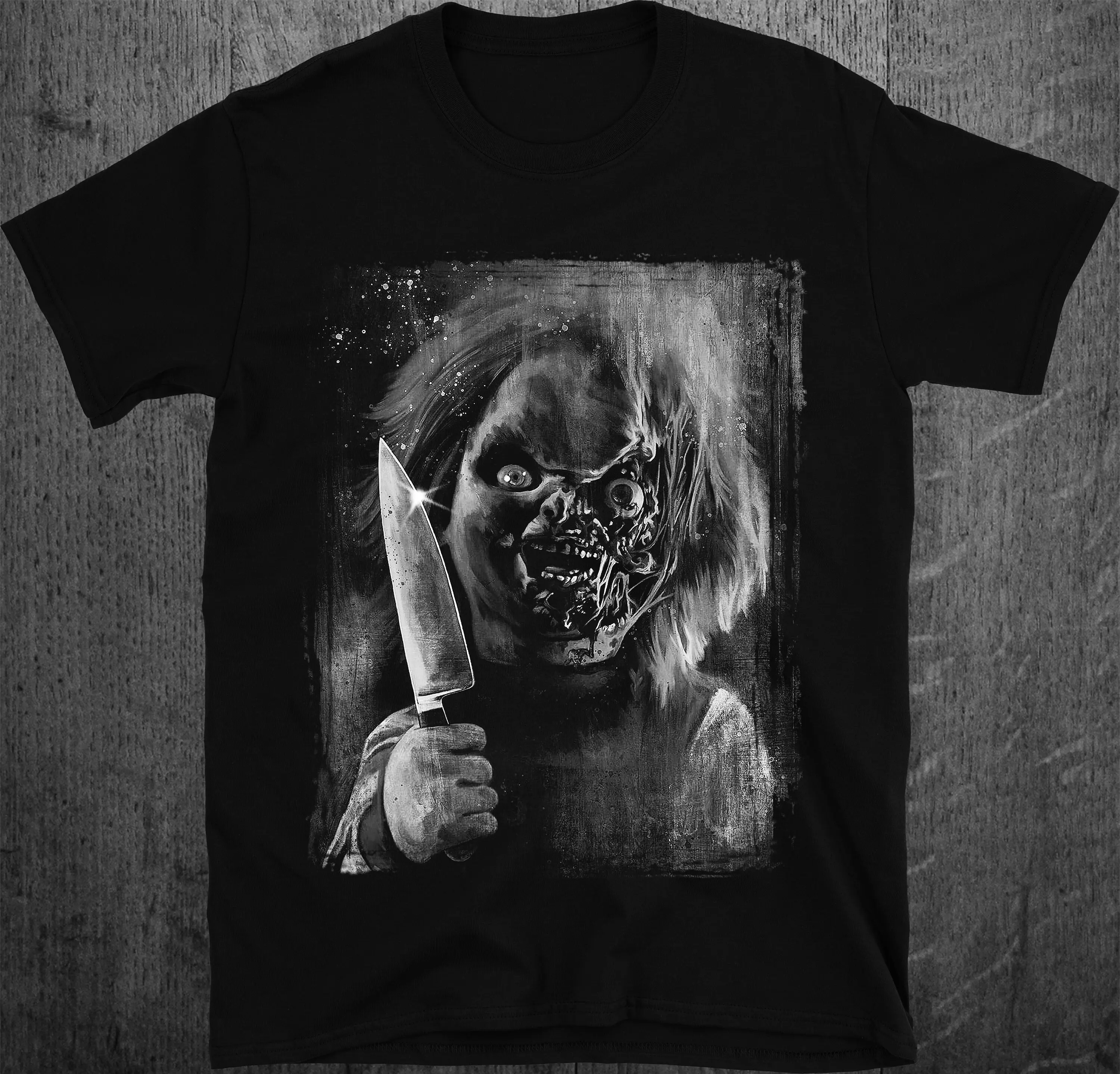 Футболка с рисунком психолетника Чаки убийцы фанарта