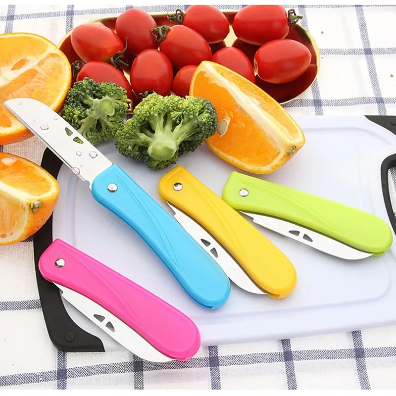 

Карманный складной нож для чистки овощей, керамический кухонный прибор для резки фруктов, овощей для пикника, брелок для ключей